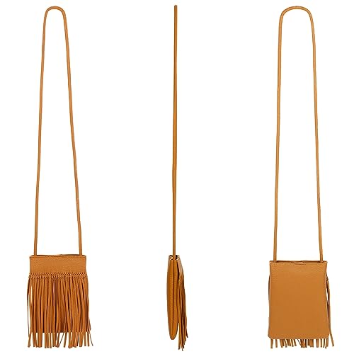 Hoce Women’s Leather Fringe Messenger Bag Large Hobo Crossbody Tassel Shoulder Bags, Gift for Mom Wife Girlfriend - color: 07785brown