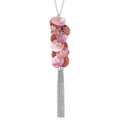 Noessla Boho Long Pendant Necklaces for Women Silver Tassel Long Necklace Sweater Chain Mothers Day Gifts Silver Costume Jewelry for Women - color: 81-Pink