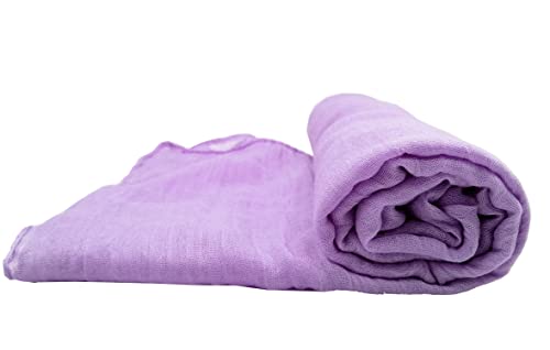 woogwin Women's Cotton Scarves Lady Light Soft Fashion Solid Scarf Wrap Shawl - color: Lightpurle