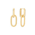 Amazon Essentials Plated Tailored Hoop Earrings - color: Gold Tone, size: L: 1.51" X W: 0.13"