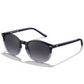 DUCO Women's Trendy Retro Round Acetate Polarized Sunglasses, UV400 99% Glare Block, Lightweight for Daily & Outdoor - color: 5. Dark Blue Frame Blue Lens