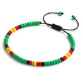 Anklets for Women, Handmade Colorful Beaded Adjustable Gemstone Anklet, Colorful Small Beads Hippie Foot Jewelry, Ankle Bracelet, Boho Style Waterproof, Gift Set with Box & Ribbon - color: Green