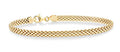 Miabella 18K Gold Plated 925 Sterling Silver Italian 4mm Mesh Link Chain Bracelet for Women 925 Italy - style: Length 6.5 Inches (X-Small)
