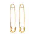 Aoedej Safety Pin Earrings for Women Men Stainless Steel Punk Paperclip Cartilage Hoop Earrings Industrial Tragus Helix Piercing Jewellery - color: Gold, size: 38mm