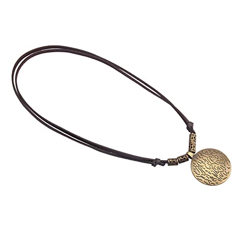 GelConnie Leather Cord Necklace Chain Multilayer Wooden Pendant Necklaces Vintage Jewelry Boho Long Sweater Necklace for Women Men - color: Boho Long Necklace