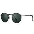 Pro Acme Polarized Round Sunglasses for Women Men Classic Retro Circle Metal Sun Glasses 50mm - color: C All Black Black Lens