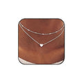 Aluinn Cute Heart Silver Choker Necklace for Women 18K Silver Layered Love Pendant Necklace Dainty Small Silver Necklace Gift Stocking Stuffers for Women Everyday Wear