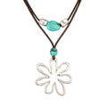 JAOYU Boho Necklace for Women Large Pendant Necklace Boho Long Choker Leather Gold Necklace Vintage Earthy Jewelry Trendy - style: Bohemian Large Pendant Necklaces