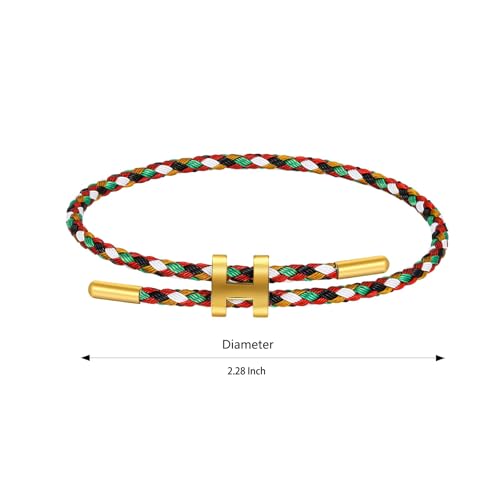 AIMADE Bracelets for Women Adjustable Charm Bracelet, 18k Gold-plated Buckle Design Titanium Steel Wire Rope Women's Gift Jewelry - color: Multicolour-B