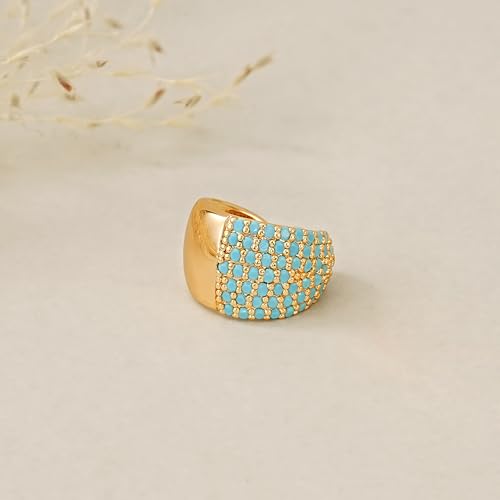 FETTERO Ear Cuff Earrings for Women Non Piercing 14K Gold Plated Ear Cuffs for Non Pierced Ears Clip on Cartilage Earring Ligthweight Fake Earrings | Single - style: Pave Tur