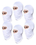 Xeoxarel 6 Pack Balaclava Ski Mask for Men/Women, Full Face Cover - color: 6 Pack Diy Ski Mask Balaclava - White
