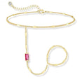 Birthstone Gold Bracelets for Women Trendy 14K Gold Plated Hand Chain Bracelet Stack Stackable Friendship Birthday Bracelets Gifts Christmas Stocking Stuffer for Women - color: 07 July