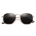SOJOS Square Polarized Sunglasses for Women Men Small Hexagonal Polygon Shades SJ1072 - color: Multicolor