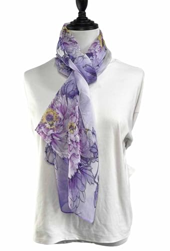 Xyueanlo Scarfs for Women Fashion Scarves Print Pattern Lightweight Sunscreen Scarf Wraps Shawls - color: Peony Purple