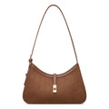 CLUCI Suede Purses for Women, Shoulder Suede Bag with Adjustable Strap, Handbag Hobo Bags - color: B-brown Suede-small