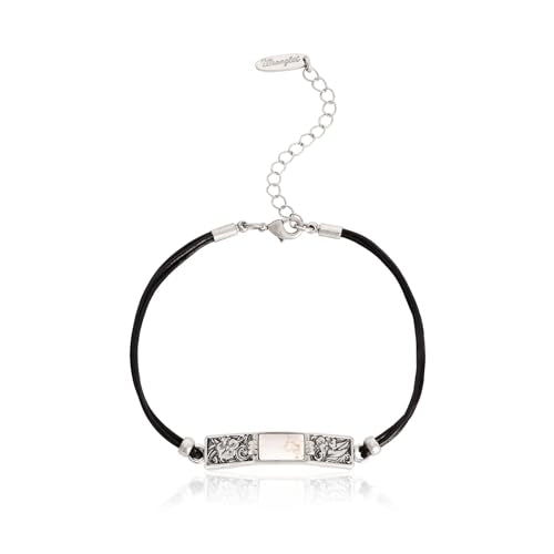 Montana West x Wrangler Faux Leather Wrap Bracelets for Women Western Country Bohemian Cowgirl Turquoise Dainty Jewelry - color: Silver-White