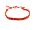 Hemp Bracelet Adjustable - color: Orange