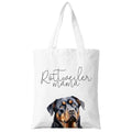 Dog Mama Canvas Tote Bag for Women, Dogs Lover Gift for Dog Mom, Birthday Christmas Cute Rottweiler Gifts For Women. - color: Rottweiler Mama (030)