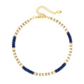 XIJIN Natural Stone Beaded Anklets for Women Handmade Beach Boho Turquoise Beads Ankle Bracelet Jewelry Gift for Her - color: F