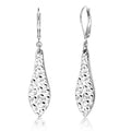 ALEXCRAFT Hammered Silver Dangle Earrings for Women, 14K Gold Plated French Leverback Earrings, Hypoallergenic Lightweight Statement Hammer Square Bar Long Drop Earing for Women Trendy Jewelry Gifts - color: SilverB