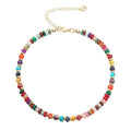 Natural Stone Beaded Anklets Bracelets for Women Handmade Beaded Anklet Bracelet Waterproof Boho Beads Ankle Bracelet Adjustable Summer Jewelry - color: mix color A