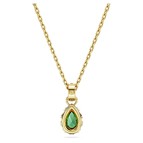 Swarovski Chroma Crystal Earring Collection, Gold Tone Finish Setting - color: Green Crystal Pear Shaped