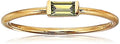 Amazon Essentials 18K Yellow Gold Plated Sterling Silver Cubic Zirconia Fashion Stackable Ring - color: Peridot,August, size: 9