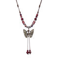 Boho Style Colorful Ceramic Bead Strand Necklace Adjustable Bohemian Jewelry Gift for Women, Fashion Clothing Matching Necklace - color: Maroon