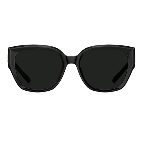 BOLON Women Trendy Cat Eye Polarized Sunglasses, Exclusive Eyewear Brand of EssilorLuxottica - color: Shiny Black/Grey Polarized Small