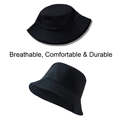 NPJY Bucket Hat for Women Men Cotton Summer Packable Sun Beach Fishing Hats Travel Cap - color: Plain Red