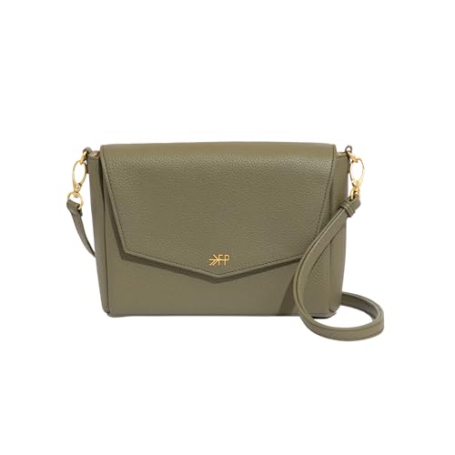 Freshly Picked Classic Crossbody Bag for Women - Stylish Handbag and Crossbody Purse Made with Premium Vegan Leather - color: Sage