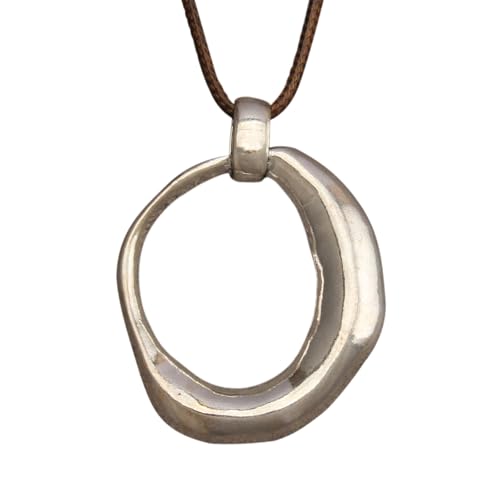 JAOYU Bohemian Necklaces for Women Leather Necklace Wood Pendant Choker Long Brown Necklace Chunky Circle Boho Hippie Jewelry - style: Chunky Boho Necklace