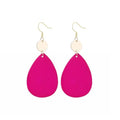 Elisheva Bohemian Lightweight Mother of Pearl Shell Drop Dangle Earrings for Women, Boho Chic Hippie Waterdrop Statement Jewelry Gift - color: fuchsia pink