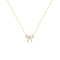 OGD Gold Necklace for Women, Bow Necklace 14K Layered Gold Necklace Dainty Bow Pendant Choker Necklace Trendy Bow Necklace Gold Chain Necklaces for Women Jewelry Gift - color: Cubic Zirconia Bow-Gold
