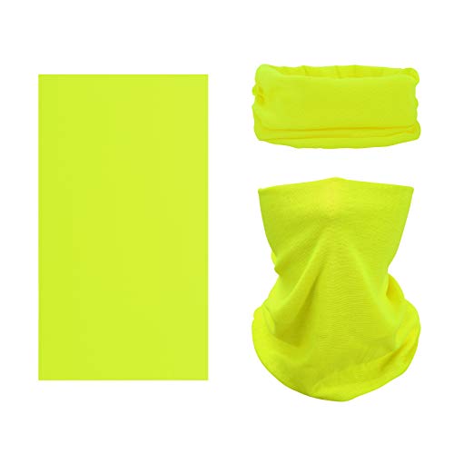 4 Headband Bandana Balaclava Half Face Mask Shield Head Hair Scarf Neck Gaiter Hat Multipurpose for Women Men Breathable Reusable Washable Pure Color White Neon Yellow Pink Orange - color: 4x Neon Green Orange Pink White Pure Color Mask