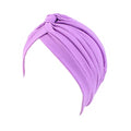 beauty YFJH Women's Cotton Turban Head Wrap Cancer Chemo Beanies Cap Headwear Cap Bonnet Hair Loss Hat - color: Purple