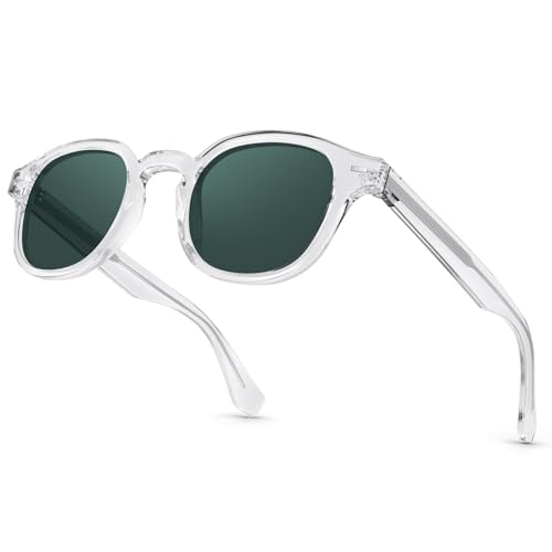 Superb Acetate Frame Scratch/Saltwater Resistant/Oleophobic Coating Lens Vintage Polarized Sunglasses Men Women