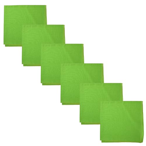 Motique Accessories Solid Color Bandana - Set of 6 Bandannas - color: Light Olive