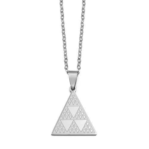 Pintadera Canaria Spain Traditional Ethnic Symbols Pendant Necklaces For Woman Jewelry - color: Silver Color 3
