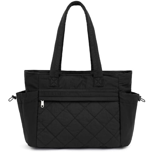 TANTOMI Tote Bag for Women Vegan Leather Purses and Handbags Ladies Waterproof Big Shoulder Bag for Travel - color: Black.f