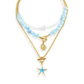 Western Necklaces Boho Layered Charm Necklace for Women Turquoise Beaded Choker Ox-head Pendant Necklace Western Jewelry for Women Cowgirl Accessories - color: Style