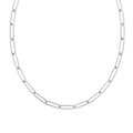 Destin Jewelry Paperclip Chain Necklace for Women, Waterproof 18K Gold Plated Stainless Steel, Hypoallergenic, Adjustable Layering Chain, Tarnish-Resistant, 2.5–6.5mm - color: Stainless Steel, size: 14" + 2", style: 4 MM