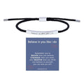 LINY Inspirational Gifts for Women Men, Dont Let The Hard Days Win Gifts, Motivational Inspirational Tube Bracelets Friendship Birthday Meaningful Gift for Friends Female - color: Believe in you like i do Black+Sliver