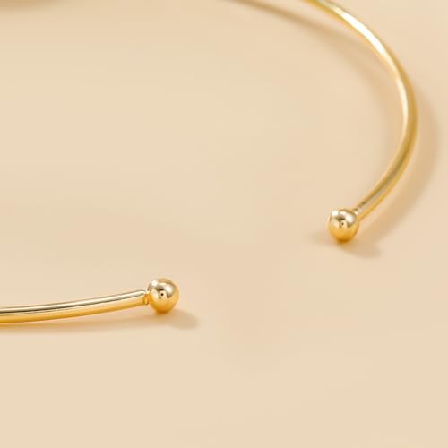 Gold Statement Necklace for Women Gold Collar Necklace Choker Chunky Statement Big Oval Pendant Cuff Necklaces African Tribal Ethic Necklace Summer Vacation Jewelry Gifts - color: A1