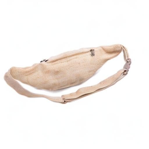 Freakmandu Eco-Friendly Boho Hippie Style Hemp Fanny Pack White Hip Waist Bag for Hiking Running Jogging (Nirvana) - color: Nirvana