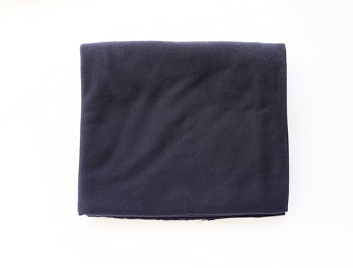 vabovin Head Wraps for Black Women Stretch Jersey Knit Turban Headwrap Solid Color Headscarf Headband Shawl - color: 18- Dark Navy Blue