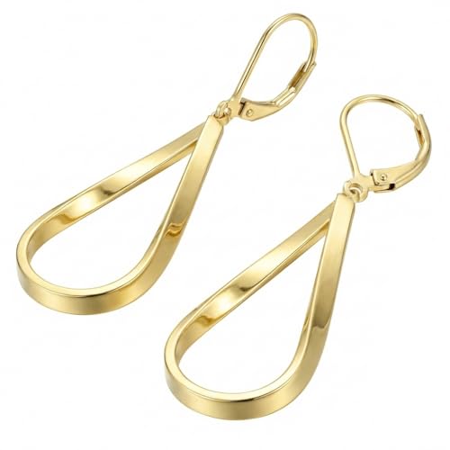 Leverback Dangle Drop Earrings for Women, Hypoallergenic Lightweight Minimalist Jewelry, Fashion Gift for Her, Birthday Anniversary - color: A-Gold