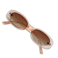 VANLINKER Polarized Retro Oval Sunglasses for Women and Men Small 90s Style VL9580 - color: C5 Light Brown Frame/Brown Gradient Lens