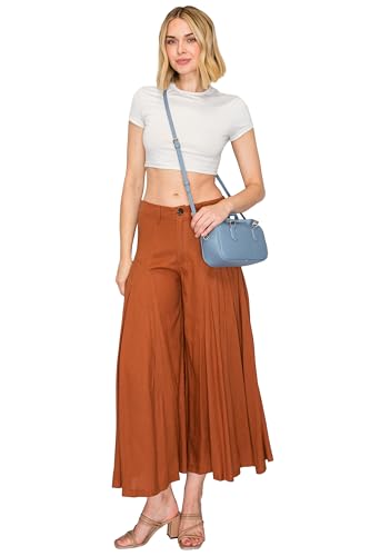 FashionPuzzle Mini PU Leather Satchel Purse Top Handle Crossbody Bag - color: Stone