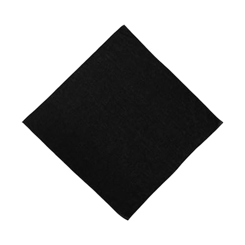Junvena 27 Inch Extra Large Bandana 100% Cotton,Soft Thin Breathable Headband for Men Women, Solid & Paisley - color: Black Single